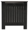 ALPHA Wooden High Gloss Black Radiator Cover Cabinet Decoration Cabinet Display Tables Vertical Slat Style for Living Room S/M/L/XL (S: W78xD19xH85cm)