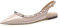 WOkismD Modische Damen-Pumps mit Nieten und Nieten, sexy, Spitze Zehen, Flache Schuhe, lässig, bequem, geschlossene Zehenpartie, Slingback-Slipper, Flache Schuhe, Klassische Abendschuhe,Beige,37
