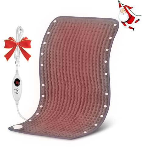 Snailax großes Heizkissen, 43 x 83cm Wärmekissen für Nacken Schulter, Fußwärmer mit Abschaltautomatik, elektrisches Wärmepad zur Linderung von Rückenschmerzen, Geschenk von Weihnachten