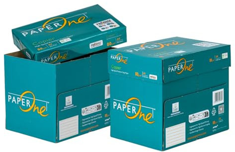 Drucker-/Kopierpapier, Geeignet für alle Drucker und Kopierer Inkjetdrucker DIN A4, 80 g/m², 5000 Blatt 10 Packungen mit 500, Hoch Weiß,Weißegrad von 158 CIE