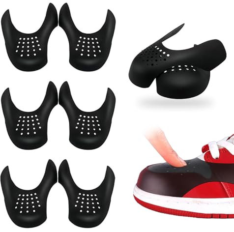 XULEGGNK 3 Paar Crease Protector, Knickschutz Schuhe 46-40, Knickschutz Schuhe Mann, Knickschutz Schuhe Kinder, Anti Knick Schutz Schuhe, Crease Protector Boots, Crep Protect, Schwarz