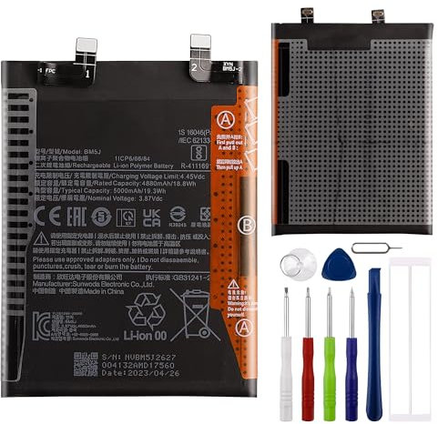 E-yiiviil Ersatzakku BM5J Kompatibel mit Xiaomi Mi 12T / 12T Pro with Tools