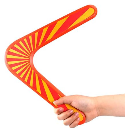 Boomerang V Shaped Outdoor, Boomerang, Flatloop Bummerang, Boomerang Anfänger, Return Flying Boomerang Wooden Toy Geschenke(Orange)