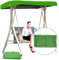 DFANCE Replacement Canopy for Swing Seat 3 Seater Garden Hammock Cover, 210D Oxford Cloth Patio Swing Top Cover,Waterproof Swing Cover for Swing Chair,191x120x18/23cm(Color:Green)