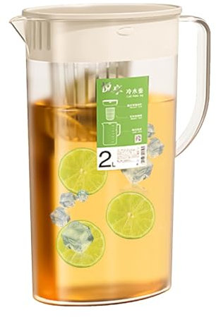 Pichet avec Infuseur,Pichet à Eau avec Infuseur - Pichet à thé 2L avec couvercle et infuseur,Pichet d'eau froide, bouilloire à thé glacé, distributeur de boissons pour thé glacé, eau infusée