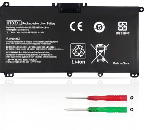 KXRSII HT03XL Batterie pour HP Pavilion 15-DW 15-DA 15-DB 15-DY 15-CS 15-CW 15-CU 15-EF 17-by 17-CA 14-CE 14-CF 14-CK 14-CM 14-DF 14-DH 14-DQ 14-DK 15-dw0xxx dw0161nb L11119-855 L11421-545 HT03041XL
