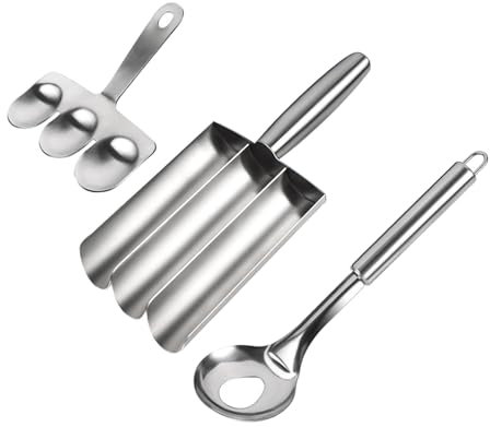 Fenteer Frikadellen-Maker-Set, Fleischballformer, Mehrzweck-Küchenhelfer, Löffel, Frikadellen-Baller-Schaufel für das Kochen im Restaurant, Haushalt, Grillen