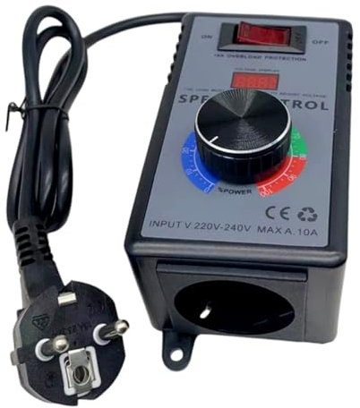 Mineup Variateur de Vitesse pour Moteur 220v, AC 10A 4000W SCR Régulateur de Tension, Variateur de Frequence, Variateur de Vitesse für Meuleuses d'angle, souffleurs, perceuses à main, variateurs