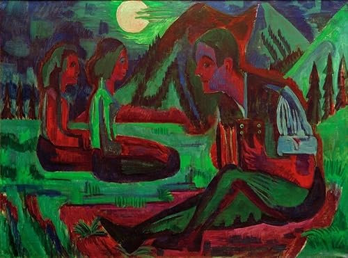 ZHAOSHAN Leinwandbilder, Poster, 58 x 90 cm, ohne Rahmen, Erna auf Fehmarn von Ernst Ludwig Kirchner