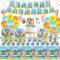 101 Stück Partygeschirr Geburtstagsdeko, Blue-ey Kindergeburtstag Deko Partygeschirr, Geburtstag Party Set Deko Geburtstag Enthält Teller Becher Servietten Tischdecke Birthday Banner für 10 Personen