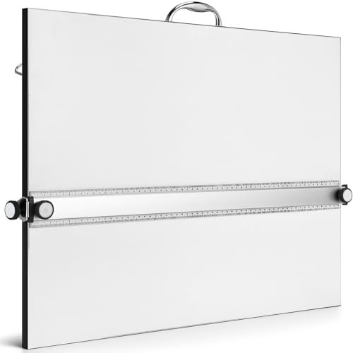 Affrolling Tragbares Zeichenbrett für Künstler, Designer, leicht verstellbarer Zeichentisch mit Lineal und paralleler Bewegungsstange, Architekturwerkzeug zum Zeichnen, Skizzieren, Malen