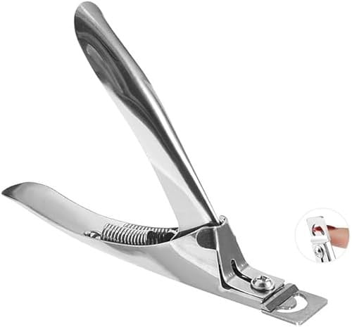 Stainless Steel False Nail Tip Clipper – Professional Acrylic Nail Cutter, Precision Trimmer for Artificial Nails, Durable Manicure Tool for Acrylic Tips, Finger & Toe Nail Clippers, Sharp & Safe