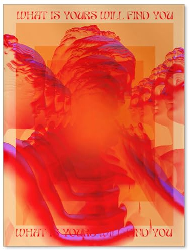 Retro Hippie Trippy Poster, Vintage, rot, 70er / 80er Jahre, Wandkunst, trendiges Gesicht, Auge, Leinwanddrucke, inspirierende Bestätigungszitate, Wanddekoration für Schlafsaal, Schlafzimmer, 30,5 x