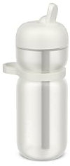 Mepal - Trinkflasche Flip Sport - Auslaufsicher (wenn verschlossen) - Komfortabler Tragegriff - Eingebauter Strohhalm - Wasserflasche - 600 ml - Ceramic white