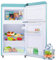 Frigo combiné avec congélateur supérieur,technologie à réfrigérant écologique,design rétro pratique,système de refroidissement rapide,bac à légumes transparent,pieds réglables pour stabilité (Bleu)