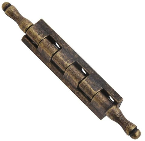 Bisagra - bisagra desmontable de 87 mm con pasador y remate en acabado oro viejo, ideal para puertas y armarios, durable y estética.