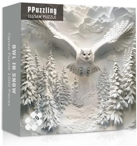 Owl in Snow Puzzles for Adults 1000 Pieces