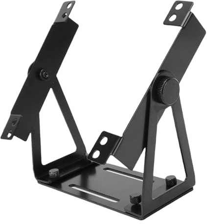 SUNGOOYUE PC Fan Mount Bracket, Aluminum Alloy 360 Degree Pivoting Holder Stand for 120mm 140mm Computer Fans, DIY Cooling Kit for Case Desktop CPU Ventilation (Black)