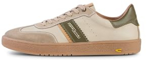 camel active Herren Low-Top Sneaker, Männer Halbschuhe,Wechselfußbett,straßenschuhe,Strassenschuhe,Sportschuhe,beige/grün,47 EU