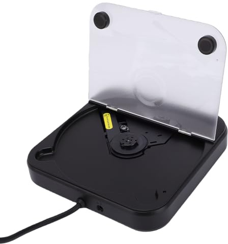 Plyisty Lettore CD per Auto con USB AUX per Autoradio, Laptop, TV, Computer, Lettore CD Esterno con Telecomando Anti-salto, Adattatore USB C per i Viaggi in Veicolo