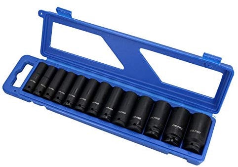 US PRO 13pc 1/2dr 6pt deep Impact sockets Metric 13-32mm B1397