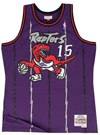 Mitchell & Ness Vince Carter #15 Toronto Raptors 1998-99 Swingman NBA Trikot Lila, S
