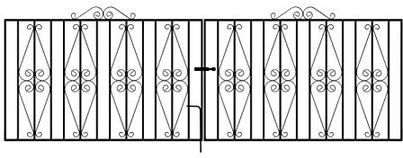 STIRLING Scroll Driveway Gates 3048mm (10ft) GAP x 914mm High galvanised wrought Iron Metal gate ST19ZP