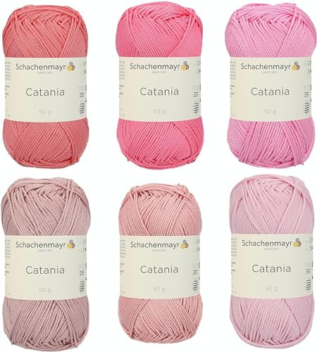 Schachenmayr Catania, Set rosa Mix Handstrickgarne