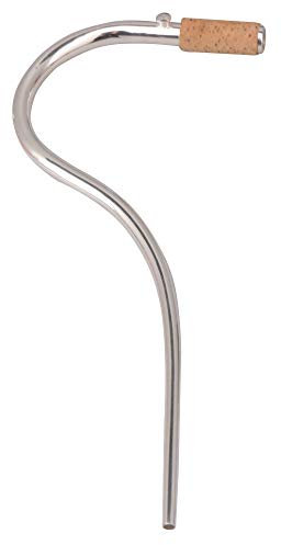 Yibuy 21,5 cm langes Fagott Bocal Crook Mundstück mit Kork Silber