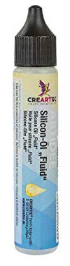 CREARTEC Silikon-Öl „Fluid“ 30 ml - zur Fließverbesserung von Acrylfarben - Zugabe 1-10 % - verbessert Gießverhalten & Elastizität - für Formenbau & Modellieren - gebrauchsfertig - Made in Germany