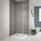 EMKE Duschkabine 80x80x185 cm Duschabtrennung Duschtür Falttür Dusche 180º Klappbar Duschwand 6mm ESG Sicherheitsglas Eckeinstieg Duschkabinen