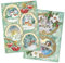 Ideen mit Herz 2 Bogen Reispapier | Edel-Decoupage-Papier | DIN A4 | 2 Verschiedene Designs | Vintage, Weihnachten und andere (Weihnachten 03)