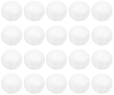 20 Stücke Styroporkugeln Kugeln 8CM Styropor Bälle Weiß Christbaumkugeln Weihnachtskugeln Baumschmuck DIY Handwerk Basteln Modellierung Hochzeit Party Deko