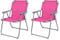 2'er Set Campingstuhl Faltstuhl Stoff Oxfort Klappstuhl Anglerstuhl Regiestuhl Angelstuhl Metall B 53 x T 46 x H 74 cm, Farben:Pink