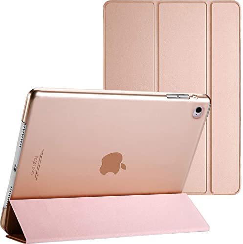 Funda inteligente para Apple iPad Air 2/2ª generación A1566 A1567 con función automática de encendido y apagado magnético (oro rosado)