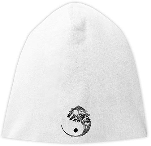 Yin Yang Bonsai World Tree Graphic Jersey Beanie Hut Dünne Slouch Cap Unisex One Size