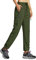 Libin Pantaloni Trekking Donna Estivi Montagna Pantalone da Cargo Leggeri ad Asciugatura Rapida Casual Escursionismo Abbigliamento con Tasche Cerniera, Army Green M