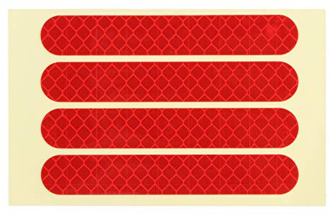Keenso Aufkleber für Elektroroller, 4 Stück/Set Aufkleber für Vorderrad Hinten Reflektierende Aufkleber für Elektroroller Aufkleber für G30(rot) Elektrofahrradmodifikationszubehör