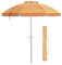 GYMAX Ø 198 cm Gartenschirm Strandschirm Terrassenschirm neigbar, runder Sonnenschirm aus Polyester, Marktschirm mit Tragetasche, mit Sonnenschutz UV 50 +, für Garten, Strand (Orange)