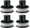Odashen Lot de 3/4/8 têtes de débroussailleuse pour Black & Decker A6226 Bobines d'avance GL250GL310GL360, ST300, GE600 (4)