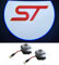 Duleutgnu 2pcs LED Seite unter Spiegel Ghost Projektor Licht Logo Willkommenslicht Auto Ersatz Rücklicht Zubehör Weiße Glaslinse (For New Fo-cus 2018-)