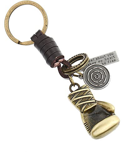 Anawakia Porte-clés Pendentif Poing Gant de Boxe Sport Porte-clés en métal avec porte-clés et gants de boxe