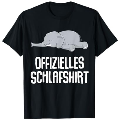 Offizielles Schlafshirt Pyjama Nachthemd Elefant Geschenk T-Shirt