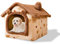 Galatée Katzenhöhlenbett, Waschbares Hundebett, Warmes Und Gemütliches Plüschkatzen-Iglu, Faltbares Komfortables Haustier-Katzenhaus, Haustierbett Mit Rutschfestem Boden(L, Braunbär)