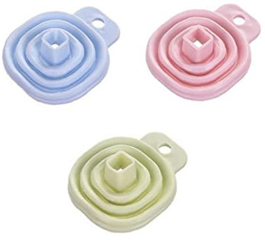 Silicone Pliable Entonnoir Pliable Cuisine Pliable Entonnoir De Diamant Peinture Outils D'entonnoir Pratique pour Bouteille D' Bouteille Liquide Transfert De Poudre, Couleur Aléatoire