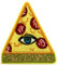Urbanski Patch Pizza Stück mit Auge zum Aufbügeln 6,8 x 6 cm | Aufnäher Applikation Bügelbild
