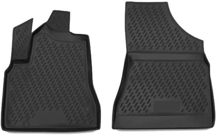 OMAC Gummimatten Fußmatten kompatibel mit Peugeot Partner 2008-2018 TPE Schwarz 2X