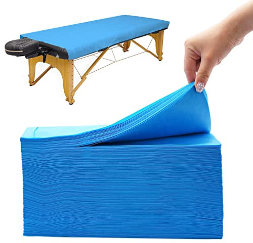 RNGWAPER 100pcs Einweg Bettlaken, Einweg Massageliege Bettlaken Einweg Massagetisch Bettlaken Vliesstoff Hygiene Bettlaken Auflage für Massageliegen SPA Tattoo Hotels, 80 x 180cm