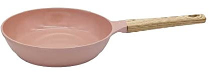 COOKUT - Set di 2 padelle antiaderenti - rosa marshmallow - ø 24 cm e 28 cm -