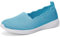 Puxowe Baskets pour Femmes Marche Légers Sneakers Maille Confortable Travail Mocassins Chaussures 39 EU Light Blue
